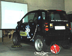 Smart Car Driving Simulator Set-up with Projector Screen