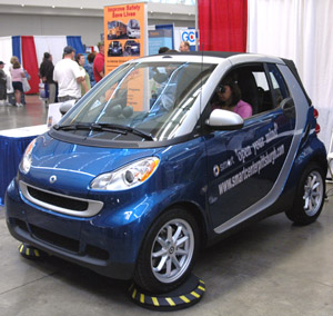 Smart Car Driving Simulator Set-up at a Trade Show