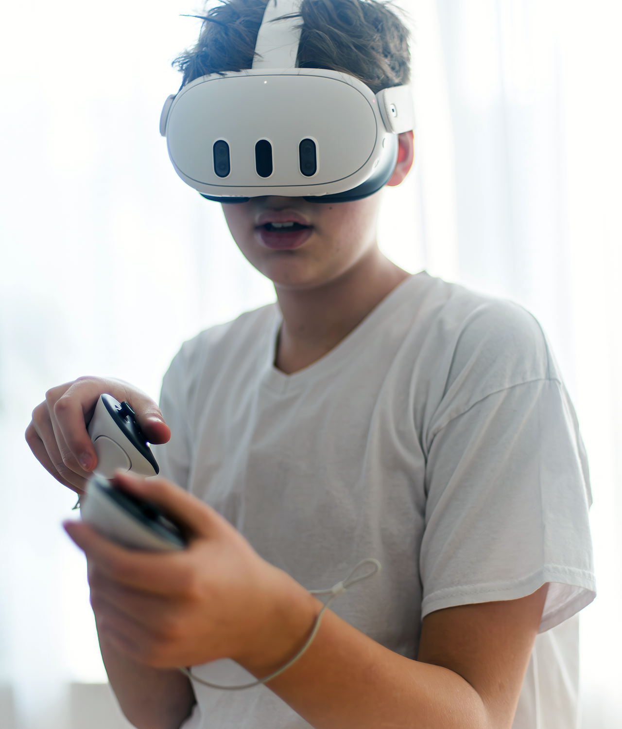 Person using Adiona-G VR Driving Simulator with Meta Quest 3